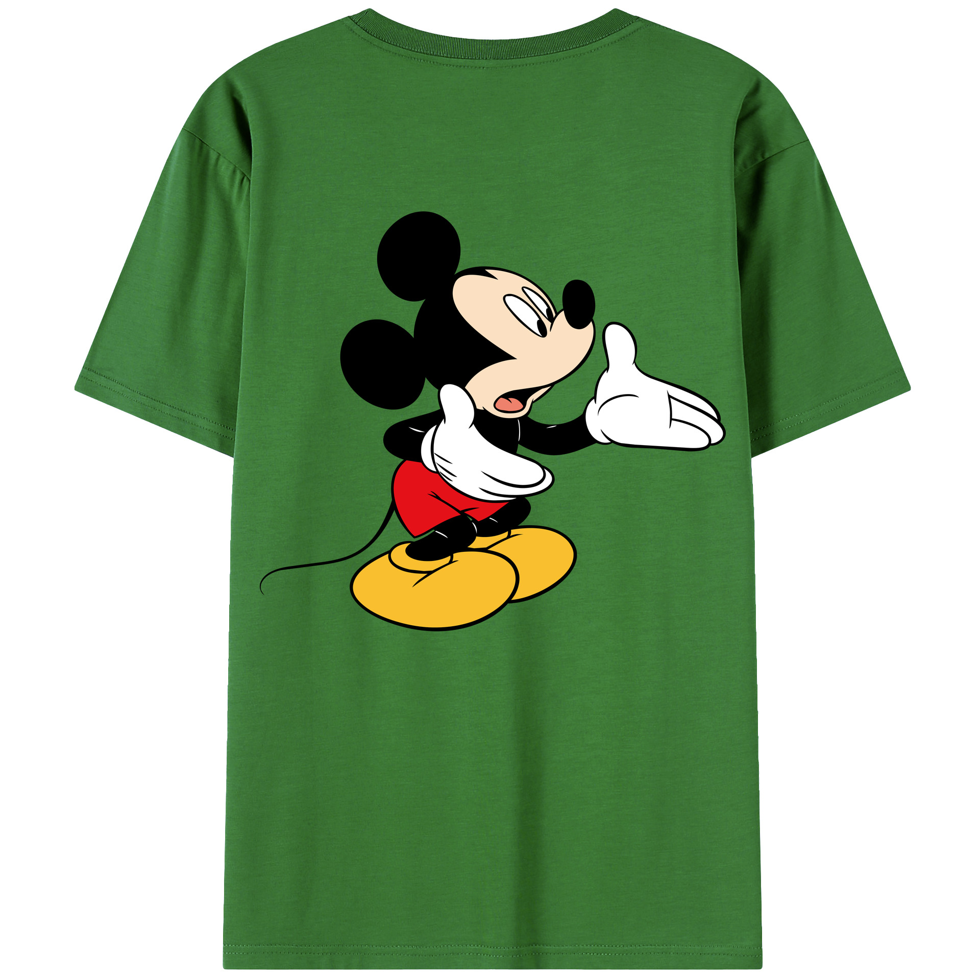 （画像用） ミッキーマウス Mickey Mouse レディース半袖Tシャツ(バックプリント)